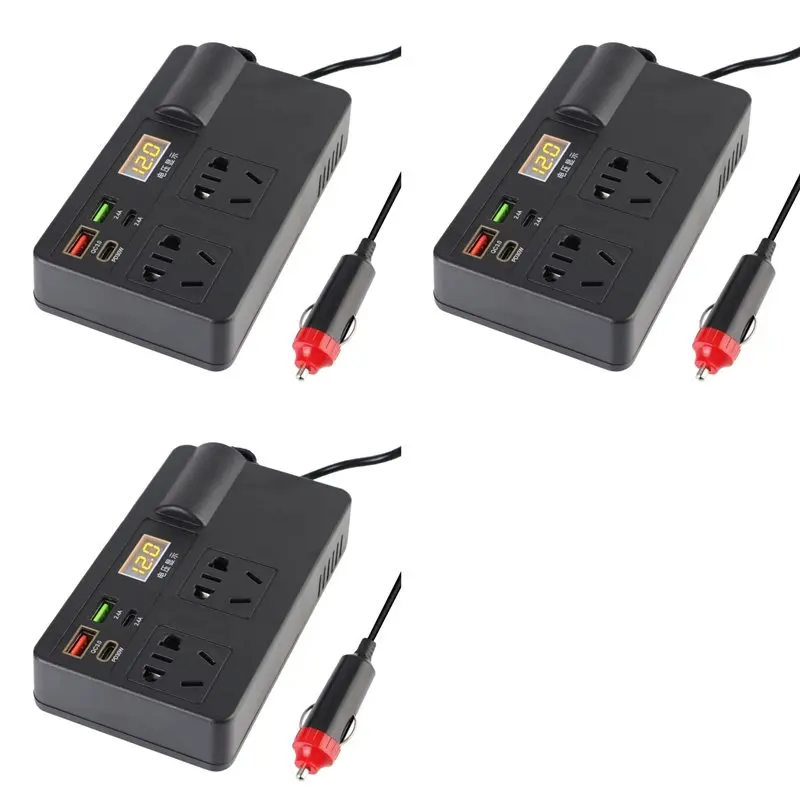 Автомобильный инвертор Classic-3X 12В/24В 200Вт DC-AC 220В с переключателем, зарядными устройствами QC 3.0 USB/PD/Type-C и датчиком напряжения B
Автомобильный инвертор Classic-3X 12В/24В 200Вт DC-AC 220В с переключателем, зарядными устройствами QC 3.0 USB/PD/Type-C и датчиком напряжения B