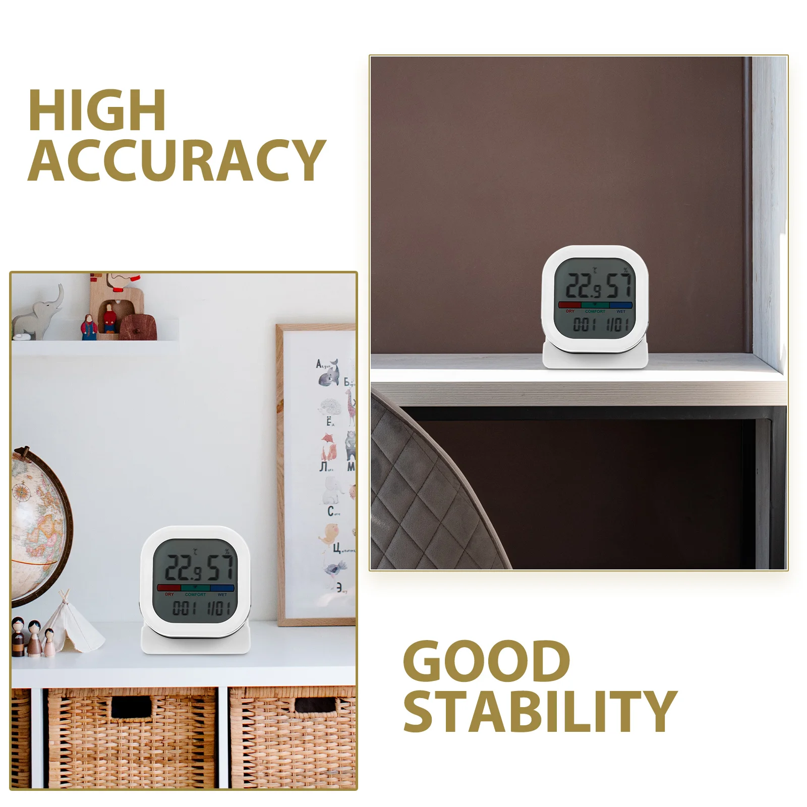 Digital Thermometer Hygrometer Mini Temperature Gauge Abs Aluminum Home Use Indoor Meter Electronic Temperature Humidity Baby 
Digital Thermometer Hygrometer Mini Temperature Gauge Abs Aluminum Home Use Indoor Meter Electronic Temperature Humidity Baby