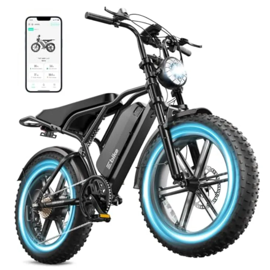 Electric bike for adults, aluminum alloy frame, black, 1500W peak motor with 48V 30Ah built-in battery, 120-mile range, 20-inch
Electric bike for adults, aluminum alloy frame, black, 1500W peak motor with 48V 30Ah built-in battery, 120-mile range, 20-inch