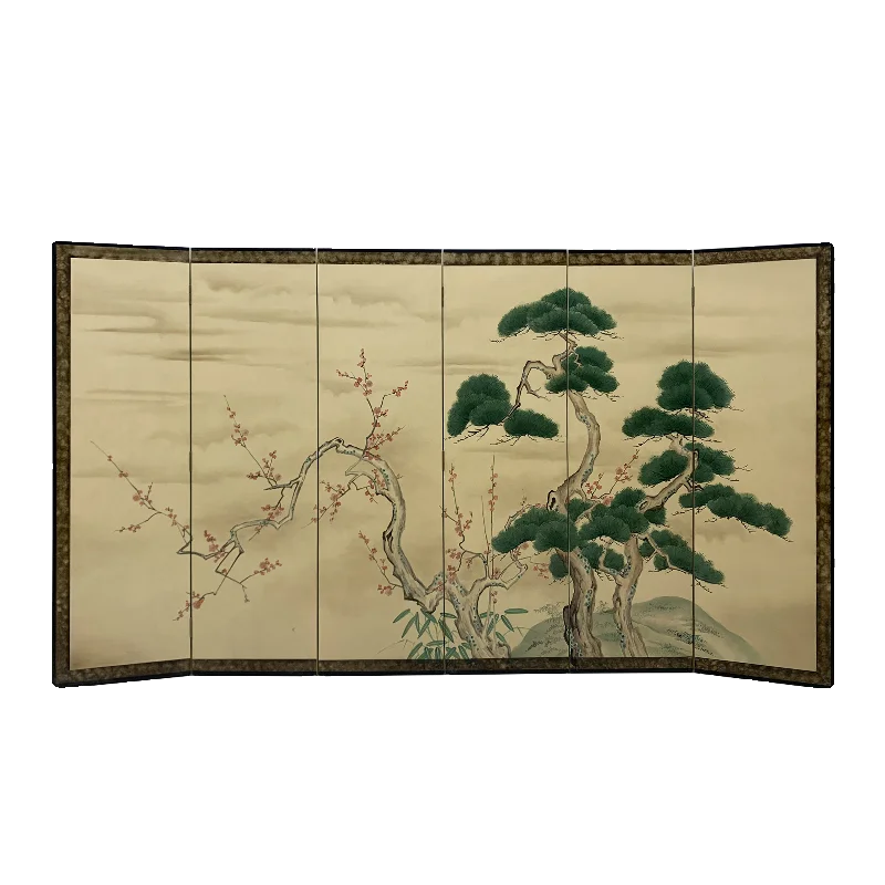 ized Chinese lacquer painting screen hand-painted pine tree tea room living room 
ized Chinese lacquer painting screen hand-painted pine tree tea room living room