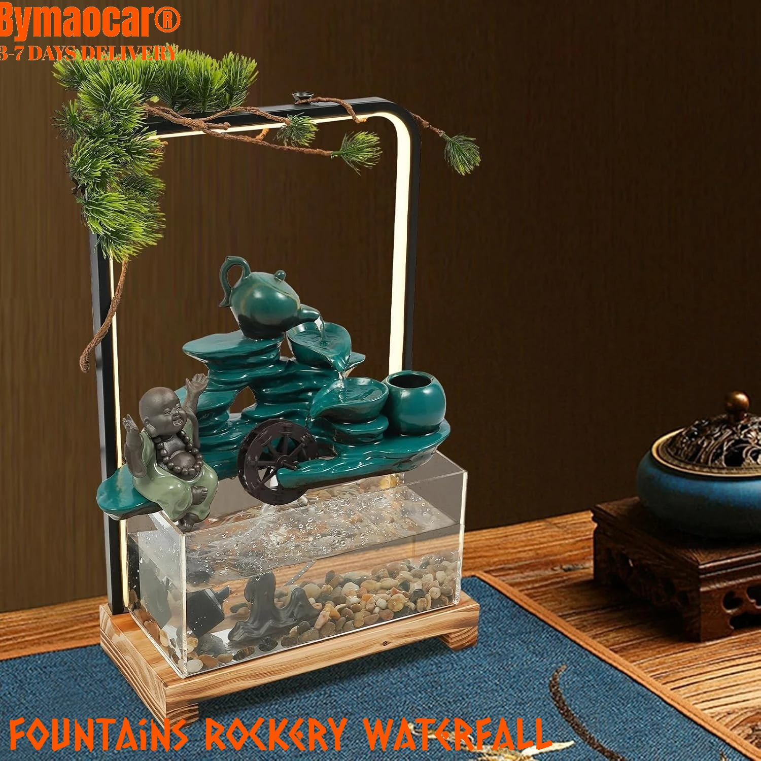 Настольный фонтан со светодиодной подсветкой, водопад, дзен, медитация, настольный рокарий, водный бонсай, ретро, декор курильницы с обратным потоком
Настольный фонтан со светодиодной подсветкой, водопад, дзен, медитация, настольный рокарий, водный бонсай, ретро, декор курильницы с обратным потоком