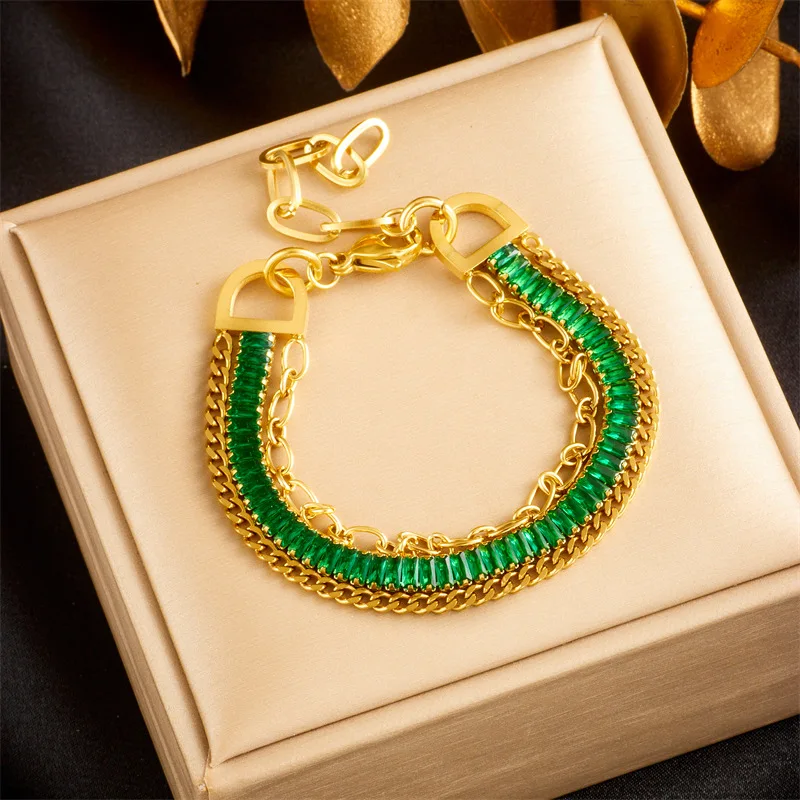 Multi-layer Stainless Steel Chain Jewelry Crystal Fashion Extend Bracelet For Woman RJ285
Multi-layer Stainless Steel Chain Jewelry Crystal Fashion Extend Bracelet For Woman RJ285