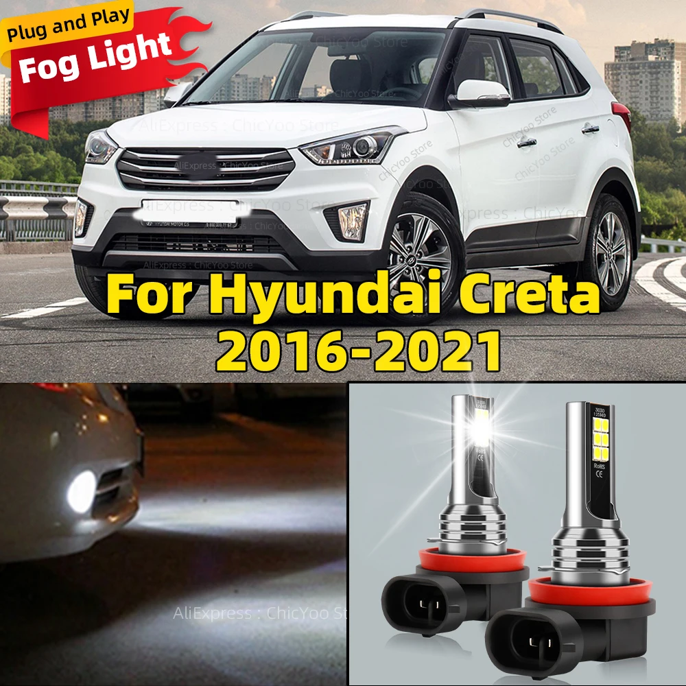 2Pcs LED Lamp Car Front Fog Light Accessories For Hyundai Creta 2016 2017 2018 2019 2020 2021 Plug and Play 6000K
2Pcs LED Lamp Car Front Fog Light Accessories For Hyundai Creta 2016 2017 2018 2019 2020 2021 Plug and Play 6000K