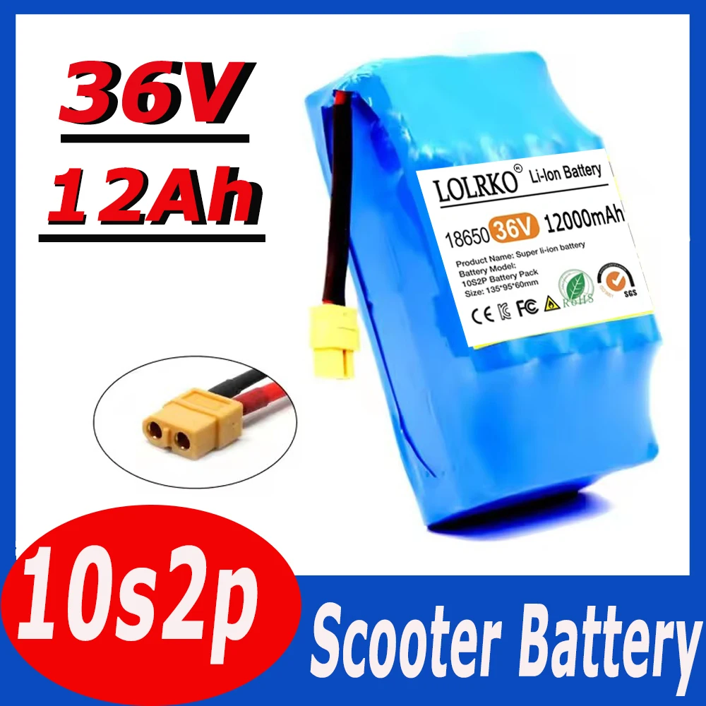 Genuine 36V 12Ah 10s2p Battery Packs Rechargeable Lithium Ion Battery for Electric Self Balancing Scooter HoverBoard Unicycle
Genuine 36V 12Ah 10s2p Battery Packs Rechargeable Lithium Ion Battery for Electric Self Balancing Scooter HoverBoard Unicycle