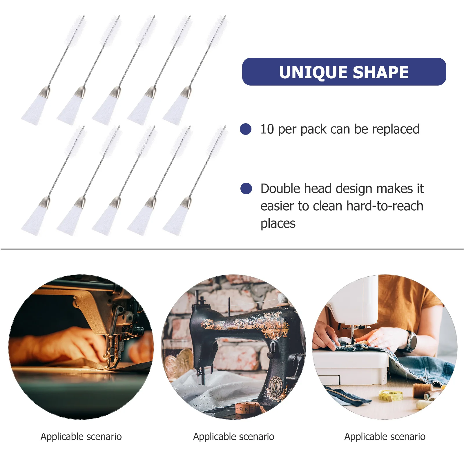 10pcs Brushes for Sewing Machines Sewing Machine Cleaning Kit Keyboards Premium Material Double Ended Design Maintenance Tools
10pcs Brushes for Sewing Machines Sewing Machine Cleaning Kit Keyboards Premium Material Double Ended Design Maintenance Tools
