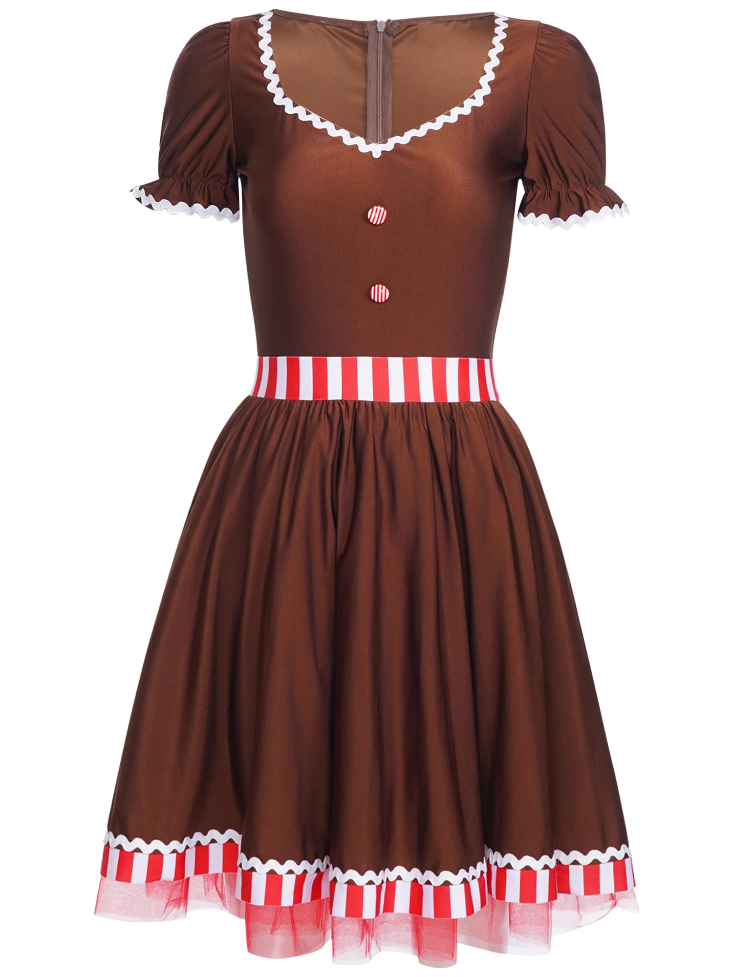 Women Girl Christmas Gingerbread Man Costume Party Dress Candy Cane Santa Cookie Man Cosplay Clothes Festival Halloween Dress Up
Women Girl Christmas Gingerbread Man Costume Party Dress Candy Cane Santa Cookie Man Cosplay Clothes Festival Halloween Dress Up