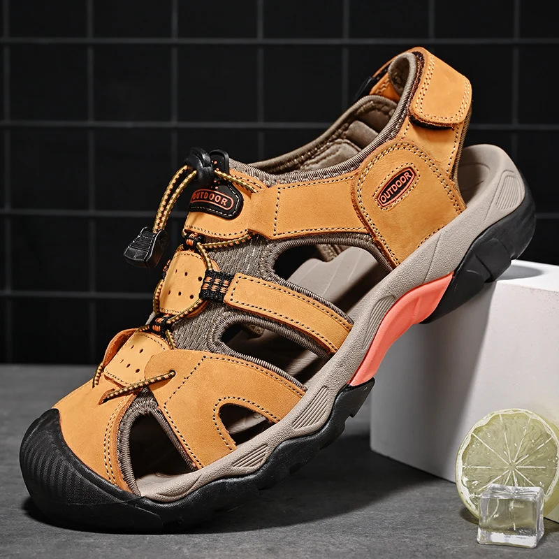 Summer cowhide sandals cowhide outdoor upstream shoes casual bag head breathable men's sandals sandals
Summer cowhide sandals cowhide outdoor upstream shoes casual bag head breathable men's sandals sandals