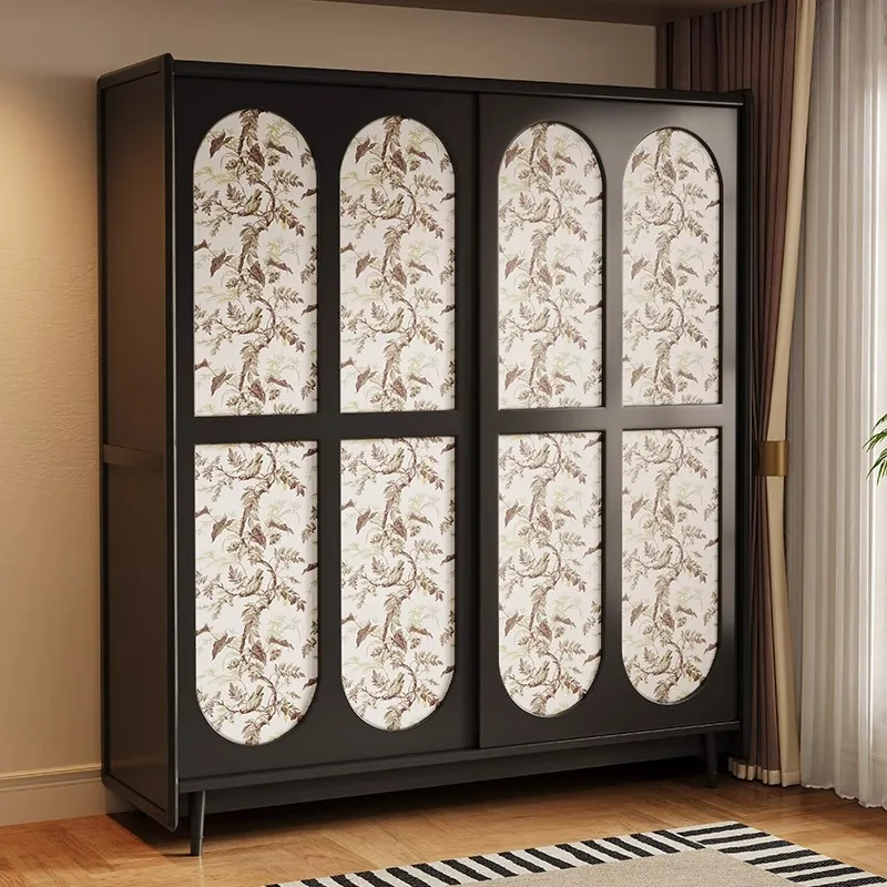 Household bedroom storage hanging wardrobe antique small apartment sliding door wooden wardrobe
Household bedroom storage hanging wardrobe antique small apartment sliding door wooden wardrobe