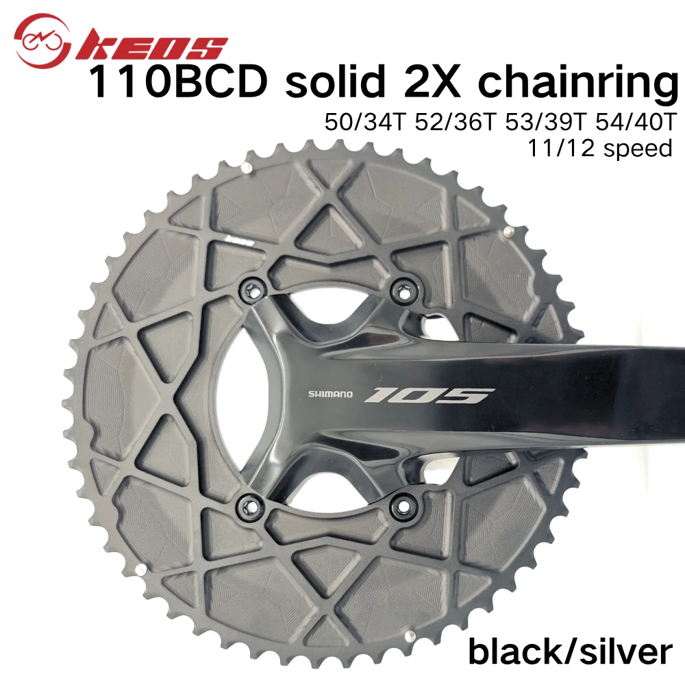 KEOS Road Bicycle 110BCD Double-Disc Ultra-Light Compatible with 105 UT DA 7100/8100/9200/7000/8000/9100
KEOS Road Bicycle 110BCD Double-Disc Ultra-Light Compatible with 105 UT DA 7100/8100/9200/7000/8000/9100