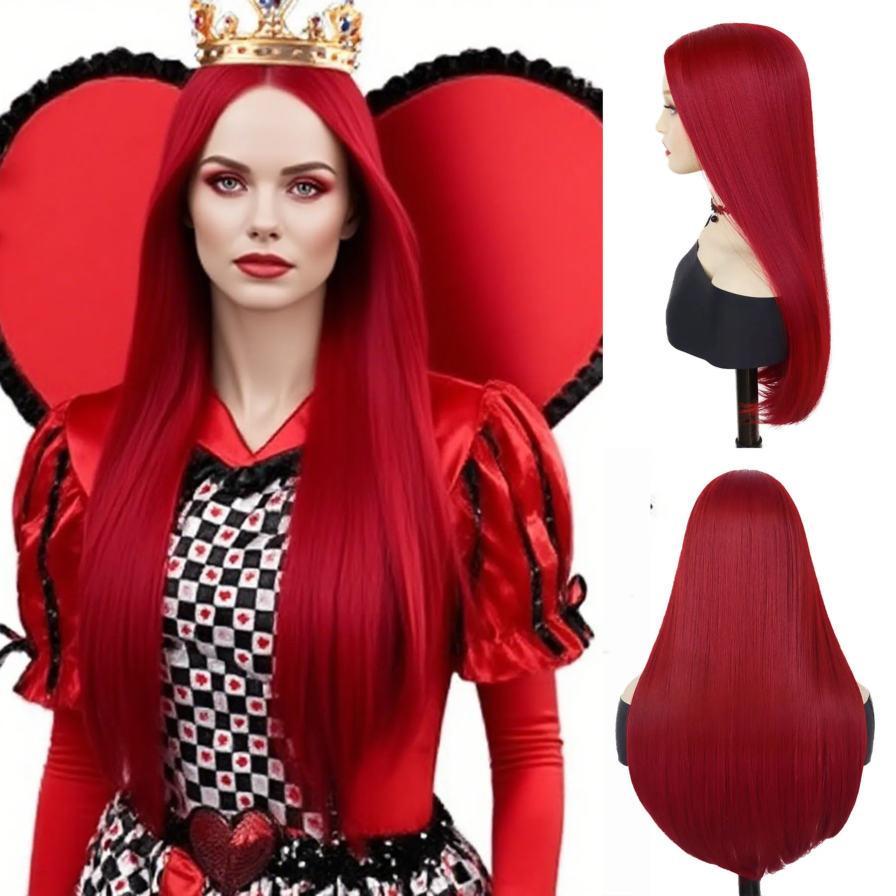 Synthetic Long Red Wig Straight Queen of Hearts Adult Halloween Costume Wigs for Women Sally Cosplay Nightmare Before Christmas
Synthetic Long Red Wig Straight Queen of Hearts Adult Halloween Costume Wigs for Women Sally Cosplay Nightmare Before Christmas