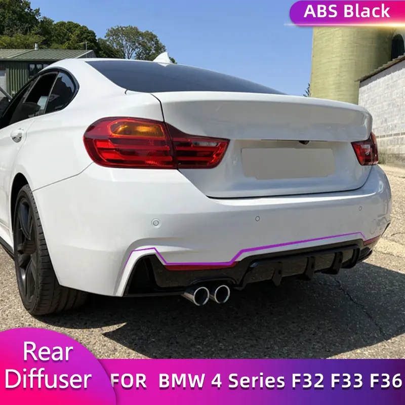 ABS Gloss Black Rear Diffuser Spoiler for BMW 4 Series F32 F33 F36 M-Sport 420i 440i 2014-2018 Car Rear Diffuser Lip Body Kit
ABS Gloss Black Rear Diffuser Spoiler for BMW 4 Series F32 F33 F36 M-Sport 420i 440i 2014-2018 Car Rear Diffuser Lip Body Kit