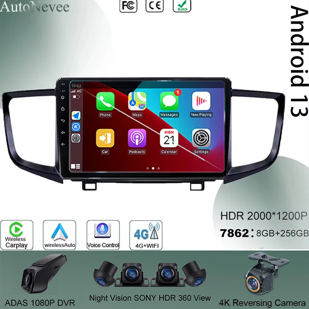 Автомобильный радиоприемник Android 13 для Honda pilot 2016 2017 2018 2019, видеоплеер, автомобильное радио, мультимедийная навигация, GPS 360 камера, Wi-Fi, 4G
Автомобильный радиоприемник Android 13 для Honda pilot 2016 2017 2018 2019, видеоплеер, автомобильное радио, мультимедийная навигация, GPS 360 камера, Wi-Fi, 4G