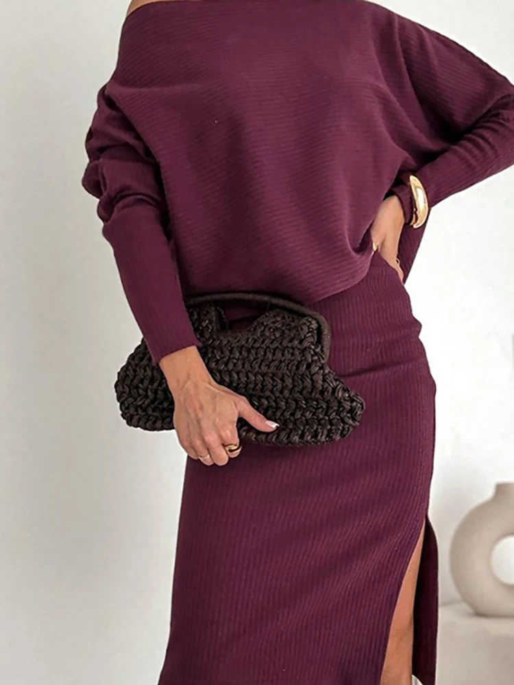 Office Style Loose Fitting Women's Suit Casual Split Wrap Hip Suit Fashion Off Shoulder Long Sleeved Top and Skirt Two Piece Set
Office Style Loose Fitting Women's Suit Casual Split Wrap Hip Suit Fashion Off Shoulder Long Sleeved Top and Skirt Two Piece Set