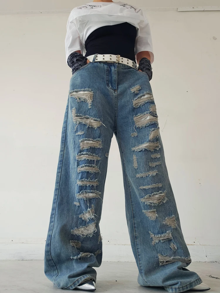 American Style High Waist Wide Leg Jeans Men Women Ripped Loose Fit Street Style Cleanfit Denim Trousers for All Seasons
American Style High Waist Wide Leg Jeans Men Women Ripped Loose Fit Street Style Cleanfit Denim Trousers for All Seasons