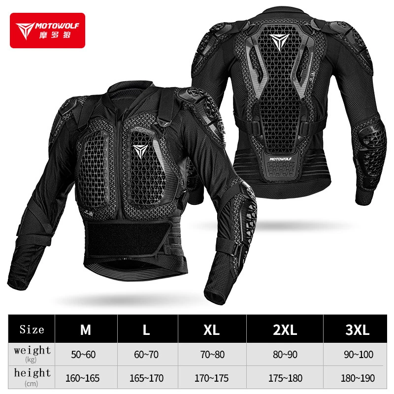 Motowolf Motorcycle Jacket Men Motorbike Body Armor Motocross Racing Jacket CE Approval Moto Protection Gears Armor
Motowolf Motorcycle Jacket Men Motorbike Body Armor Motocross Racing Jacket CE Approval Moto Protection Gears Armor