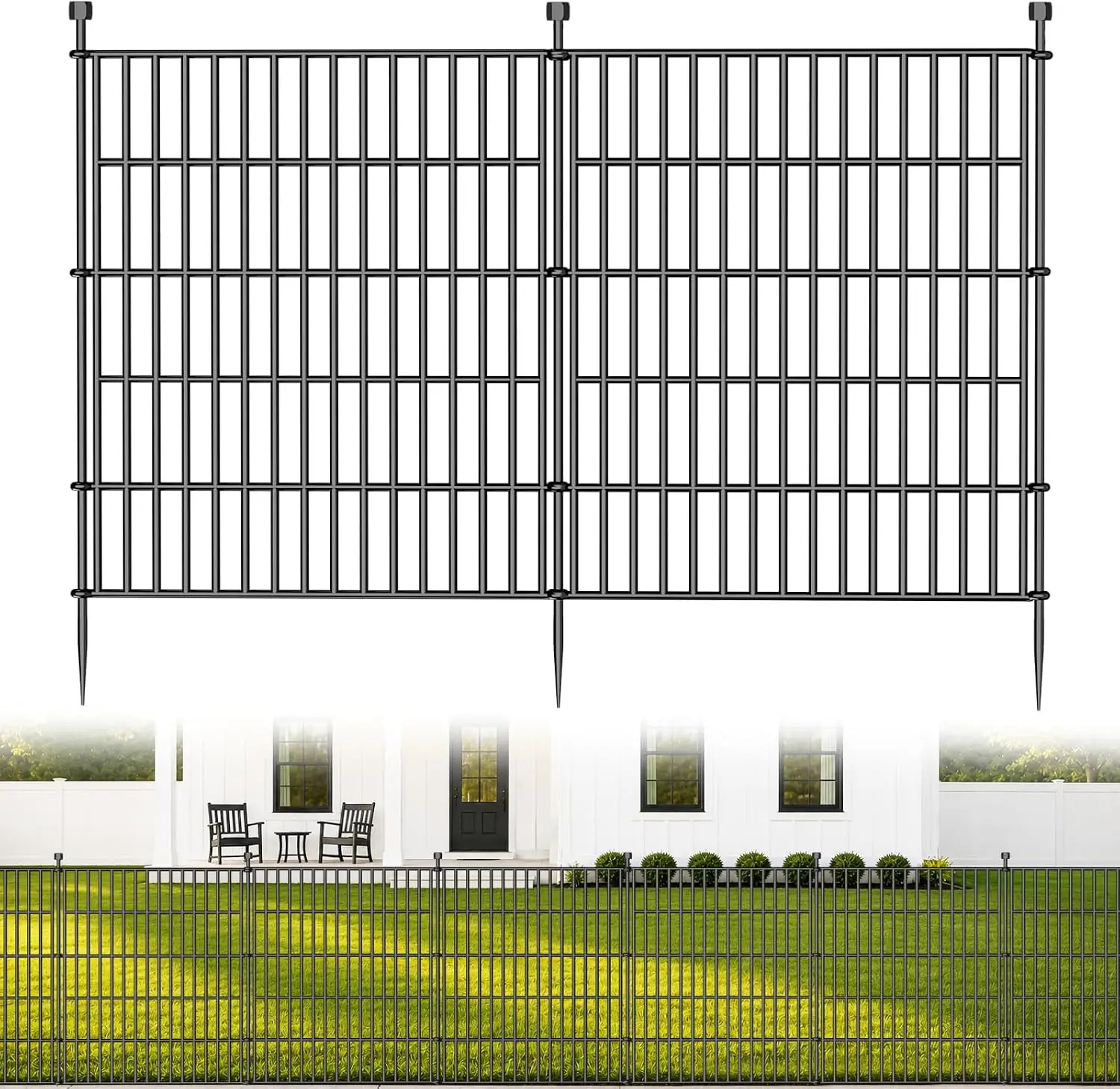 Rustproof Metal Garden Fence - No Dig, 32in x 23.6ft, 10 Panels for Yard, Pet, Flower Bed
Rustproof Metal Garden Fence - No Dig, 32in x 23.6ft, 10 Panels for Yard, Pet, Flower Bed