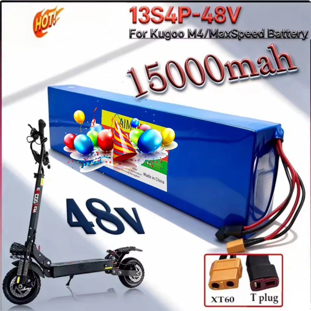 48V 15000mAh Li-ion battery for Kugoo M4/MaxSpeed high capacity 13S4P built-in BMS rechargeable battery pack +charger
48V 15000mAh Li-ion battery for Kugoo M4/MaxSpeed high capacity 13S4P built-in BMS rechargeable battery pack +charger