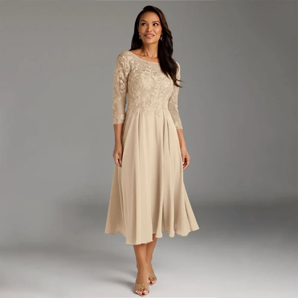 Mother of the bride dress 2025 Mother Dress Boat Neck Half Sleeve Floral Applique A-line Wedding Party Formal Gowns Customized
Mother of the bride dress 2025 Mother Dress Boat Neck Half Sleeve Floral Applique A-line Wedding Party Formal Gowns Customized