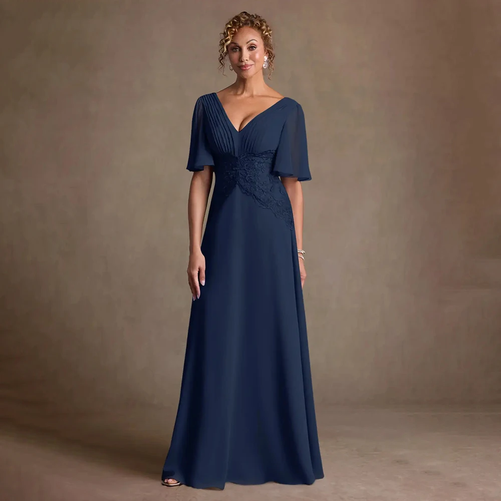Mother of the Bride Dresses Wedding 2026 Elegant V Neck Short Sleeve Mother Dress Floral Applique Plus Size Women Party Gown
Mother of the Bride Dresses Wedding 2026 Elegant V Neck Short Sleeve Mother Dress Floral Applique Plus Size Women Party Gown