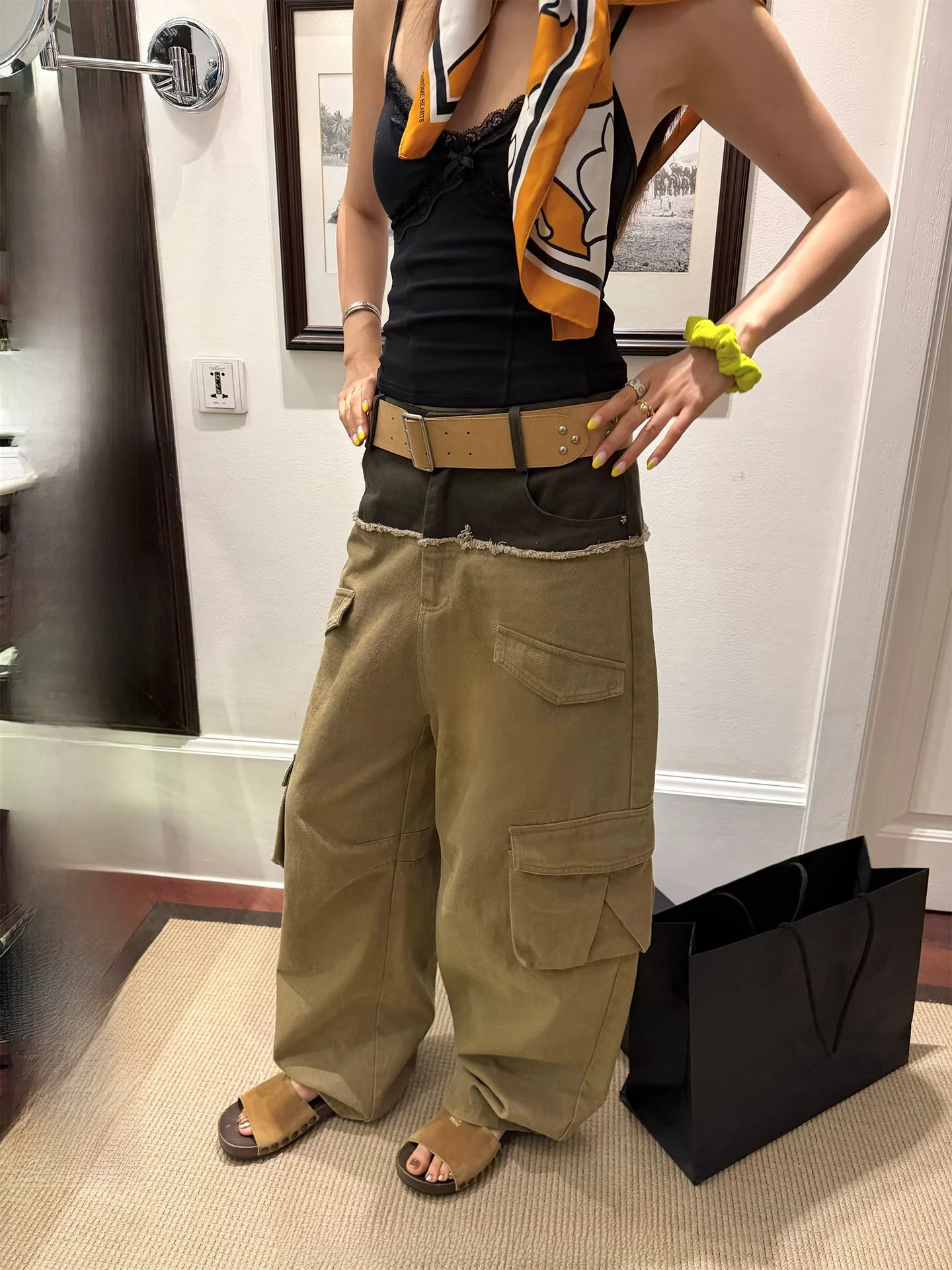 Ranwear Vintage Color Block Wide Leg Workwear Pants Double Pocket Natural Waist Street Style Casual Cotton Trousers for Women
Ranwear Vintage Color Block Wide Leg Workwear Pants Double Pocket Natural Waist Street Style Casual Cotton Trousers for Women