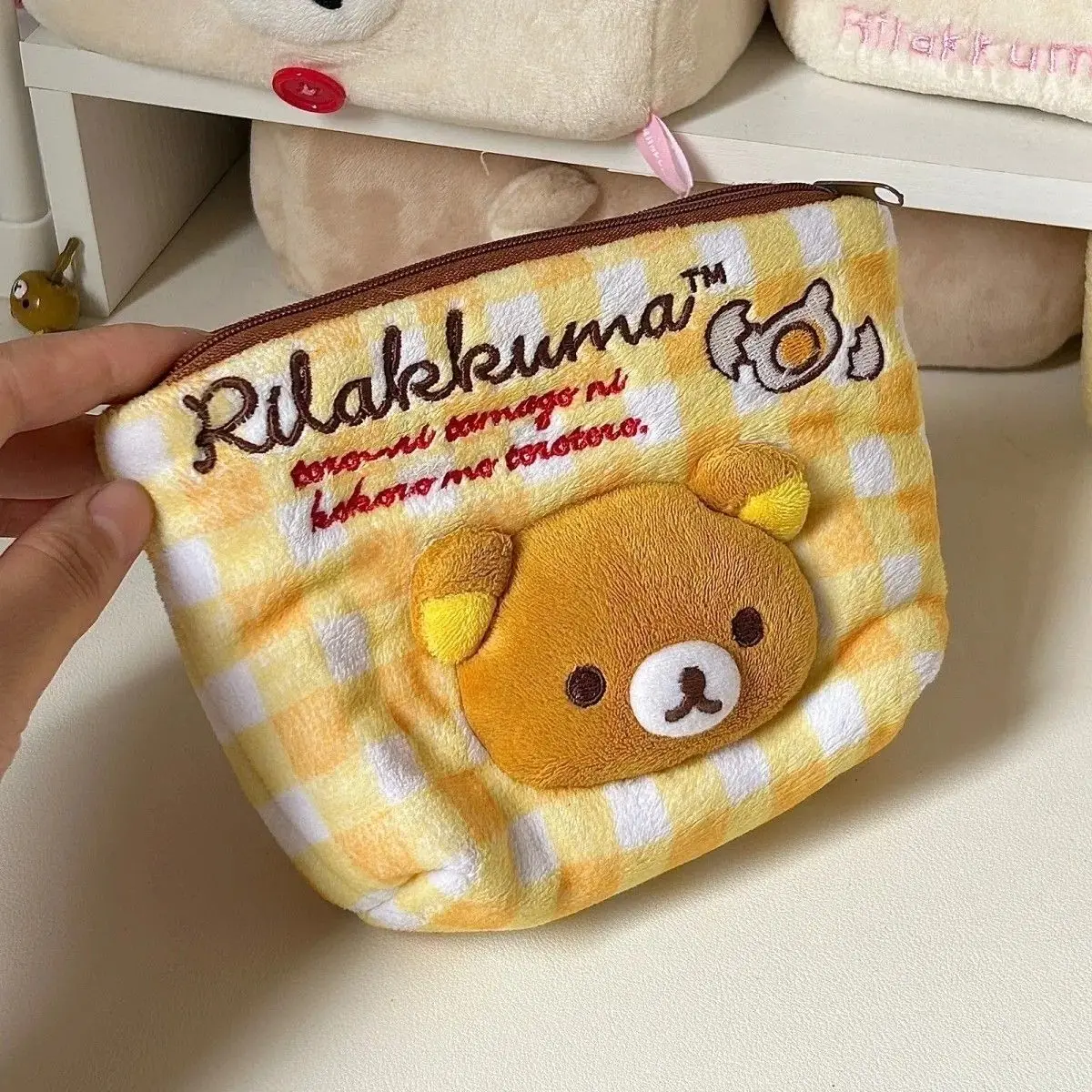 Rilakkuma Yellow Check Soft Plush Zip Coin Purse Stationery Pouch Tote Inner Bag Cosmetic Storage Portable Friend Holiday Gift
Rilakkuma Yellow Check Soft Plush Zip Coin Purse Stationery Pouch Tote Inner Bag Cosmetic Storage Portable Friend Holiday Gift