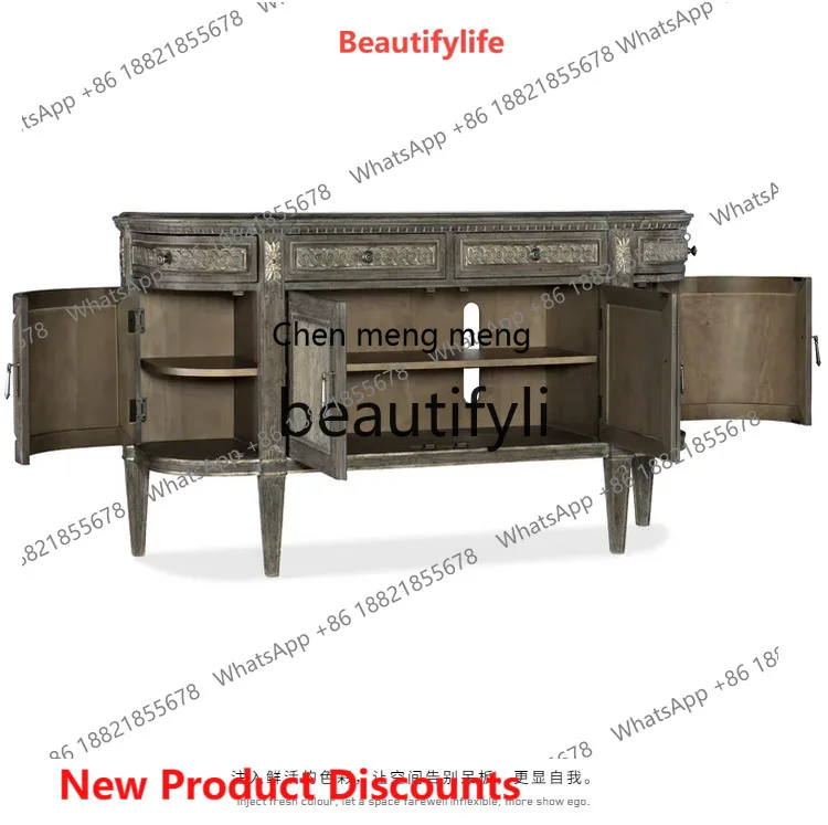 2003 French retro carved solid wood porch cabinet foyer wall decorative cabinet storage side cabinet
2003 French retro carved solid wood porch cabinet foyer wall decorative cabinet storage side cabinet