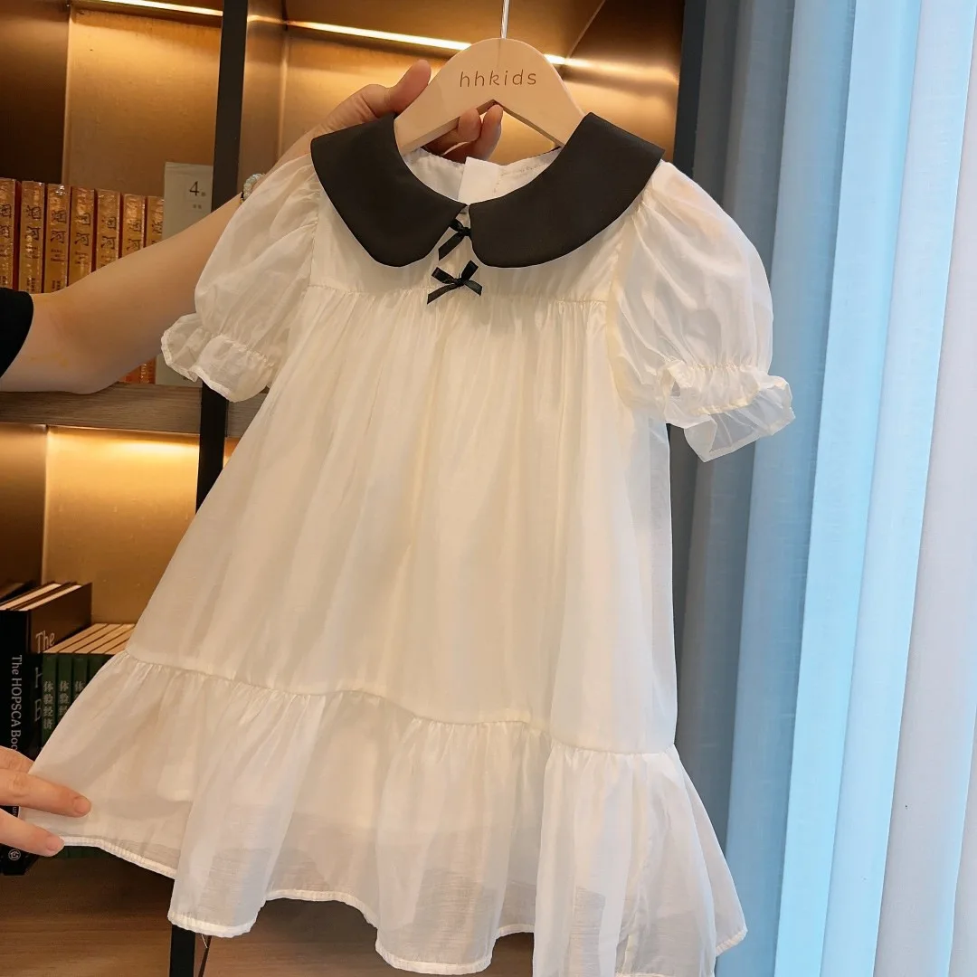 Girls Dress 2025 Spring and Summer New Korean Fashion Solid Color Bow Collar Sweet Princess Dress Kids Clothes
Girls Dress 2025 Spring and Summer New Korean Fashion Solid Color Bow Collar Sweet Princess Dress Kids Clothes