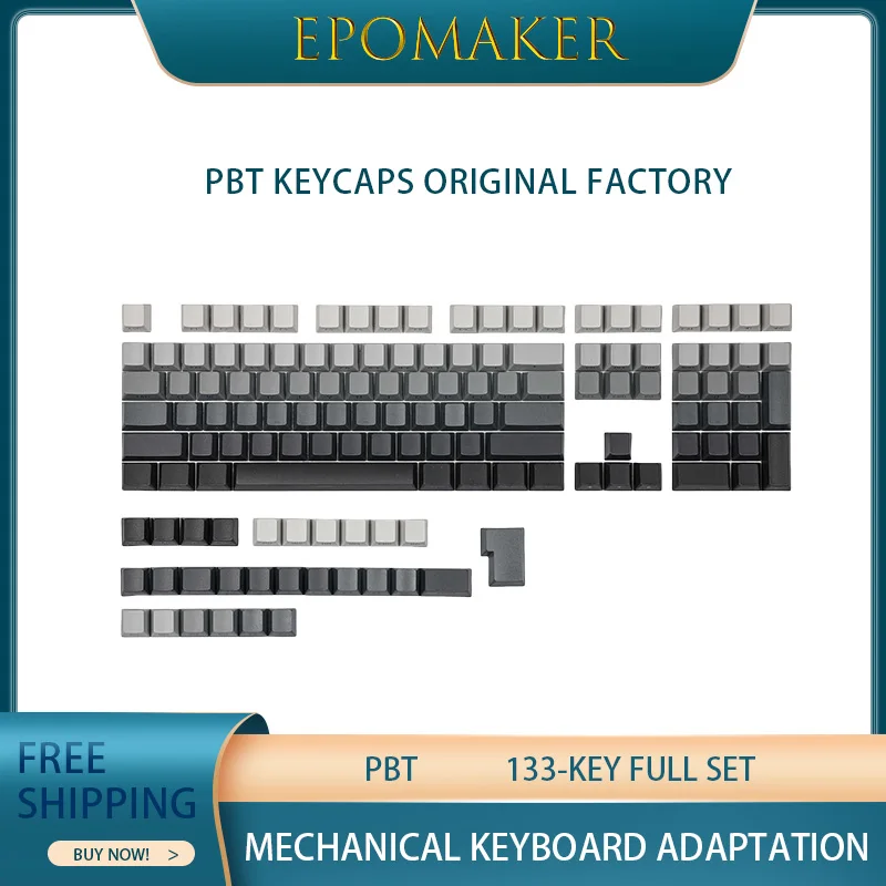 Оригинальные заводские колпачки для клавиш Epomaker Pbt с боковой гравировкой и черной градиентной механической клавиатурой, 133-клавишный полный набор, простой
Оригинальные заводские колпачки для клавиш Epomaker Pbt с боковой гравировкой и черной градиентной механической клавиатурой, 133-клавишный полный набор, простой