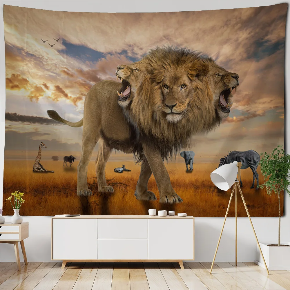 Lion tapestry, animal forest wall hanging cloth, mysterious and dreamy hippie Bohemian bedroom, living room, home decoration
Lion tapestry, animal forest wall hanging cloth, mysterious and dreamy hippie Bohemian bedroom, living room, home decoration