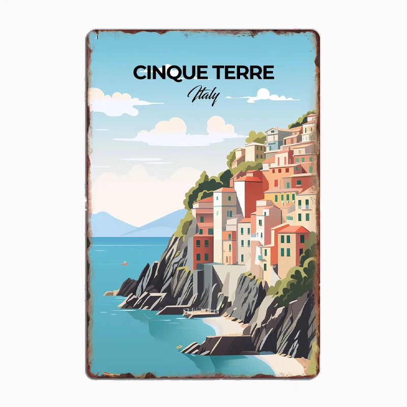 Cinque Terre Travel Scenic Spot Retro Poster Metal Sign Mural Plates Club Tin Home Decor Room Decoration Wall Decor
Cinque Terre Travel Scenic Spot Retro Poster Metal Sign Mural Plates Club Tin Home Decor Room Decoration Wall Decor