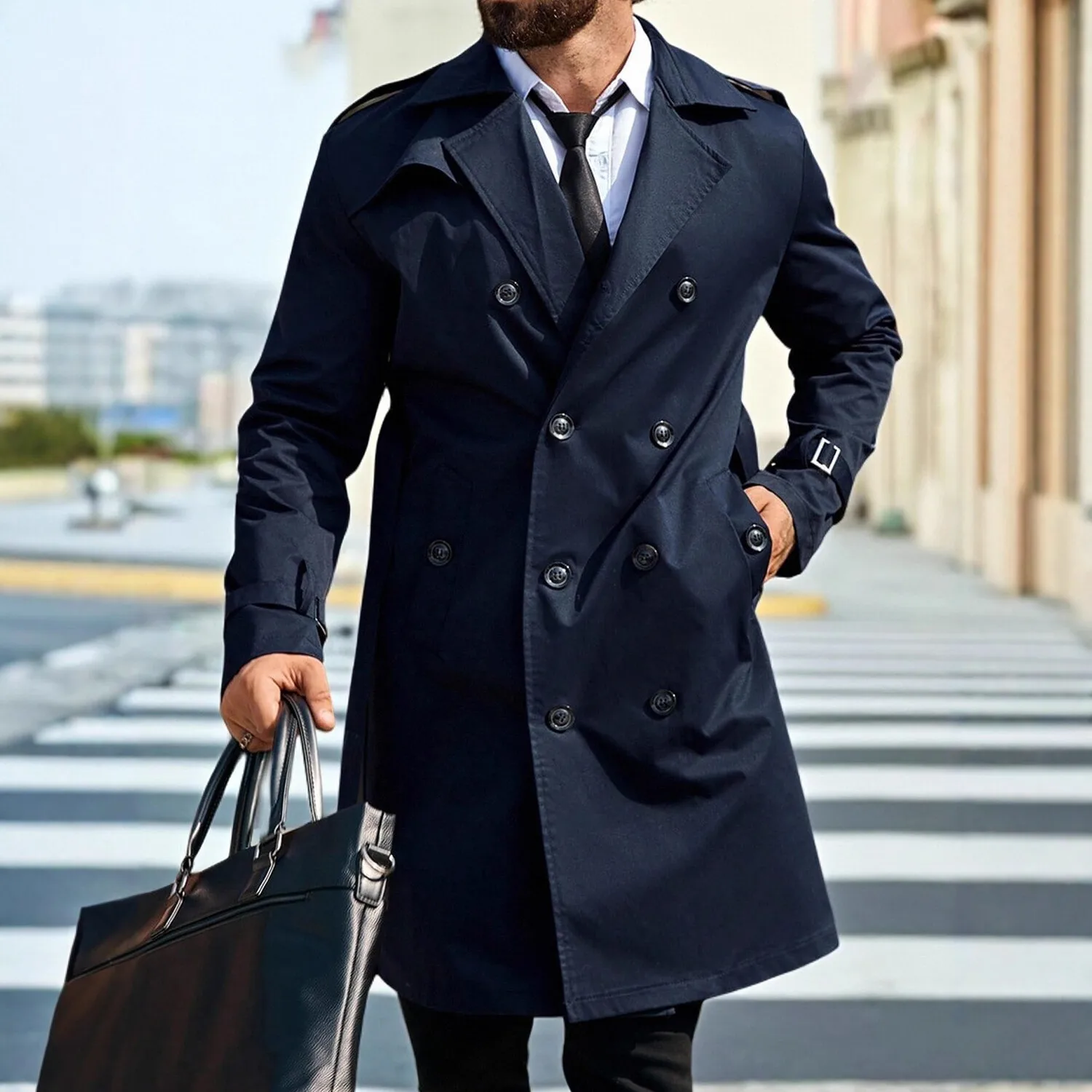 2025 European And American Cross-Border Double-Breasted Casual Trench Coat Men's Overcoat Mid-Length
2025 European And American Cross-Border Double-Breasted Casual Trench Coat Men's Overcoat Mid-Length