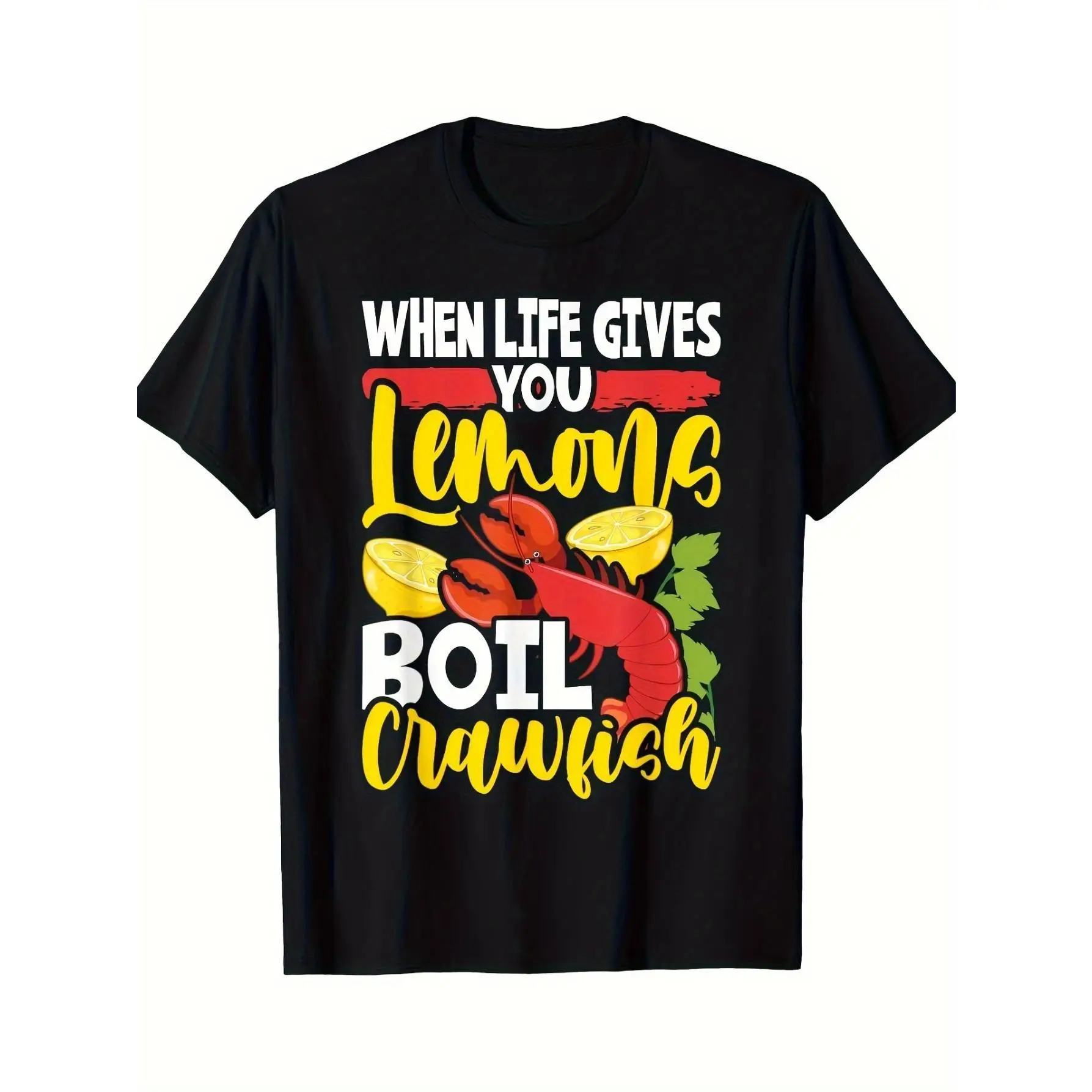 Funny Boil Crawfish T-Shirt, When Life Gives You Lemons Graphic Tee, Women's Men's Seafood Lover Top, Cute Foodie Pun Gift Shirt 
Funny Boil Crawfish T-Shirt, When Life Gives You Lemons Graphic Tee, Women's Men's Seafood Lover Top, Cute Foodie Pun Gift Shirt