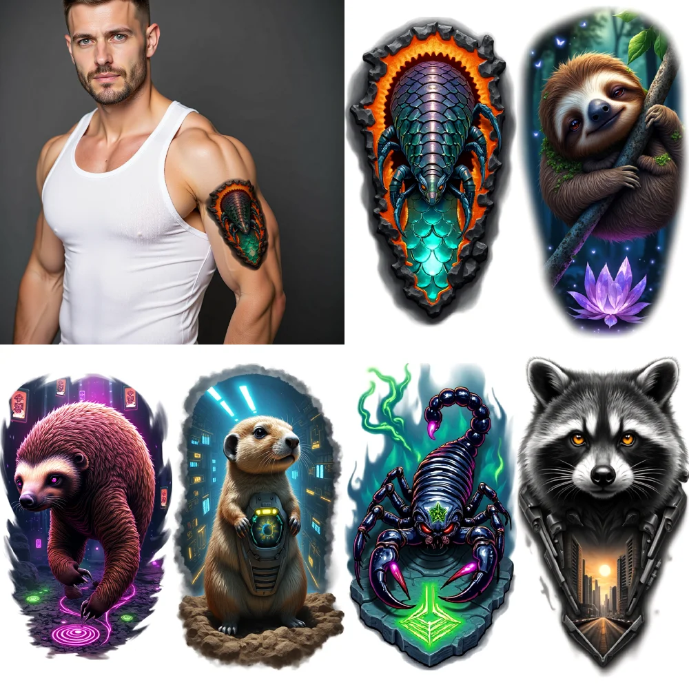 3pcs Temporary Tattoo Realistic Temporary Tattoos Neon Wolf Cyber Prairie Dog Walking Bear For Women Adults Thighs
3pcs Temporary Tattoo Realistic Temporary Tattoos Neon Wolf Cyber Prairie Dog Walking Bear For Women Adults Thighs