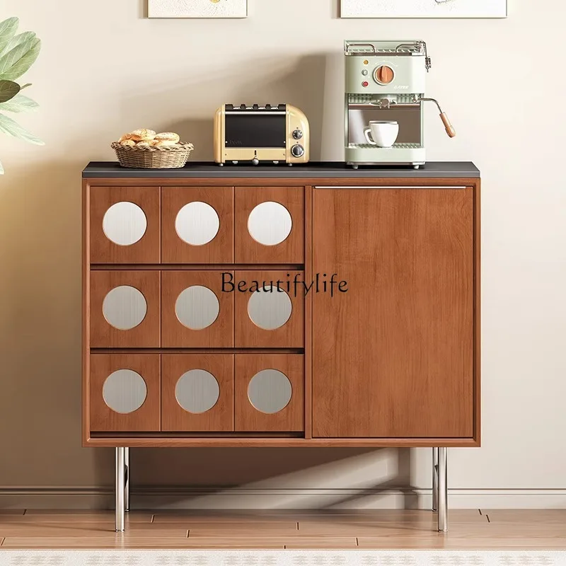 Retro solid wood rock slab dining side cabinet living room locker large capacity locker
Retro solid wood rock slab dining side cabinet living room locker large capacity locker