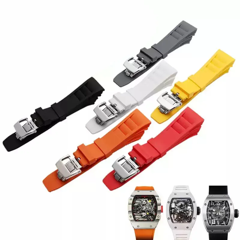 25mm Silicone Watch Band for Richard Mille Waterproof Sweat-Proof Soft Comfortable Rubber Watch Strap Raised Mouth Bracelet
25mm Silicone Watch Band for Richard Mille Waterproof Sweat-Proof Soft Comfortable Rubber Watch Strap Raised Mouth Bracelet
