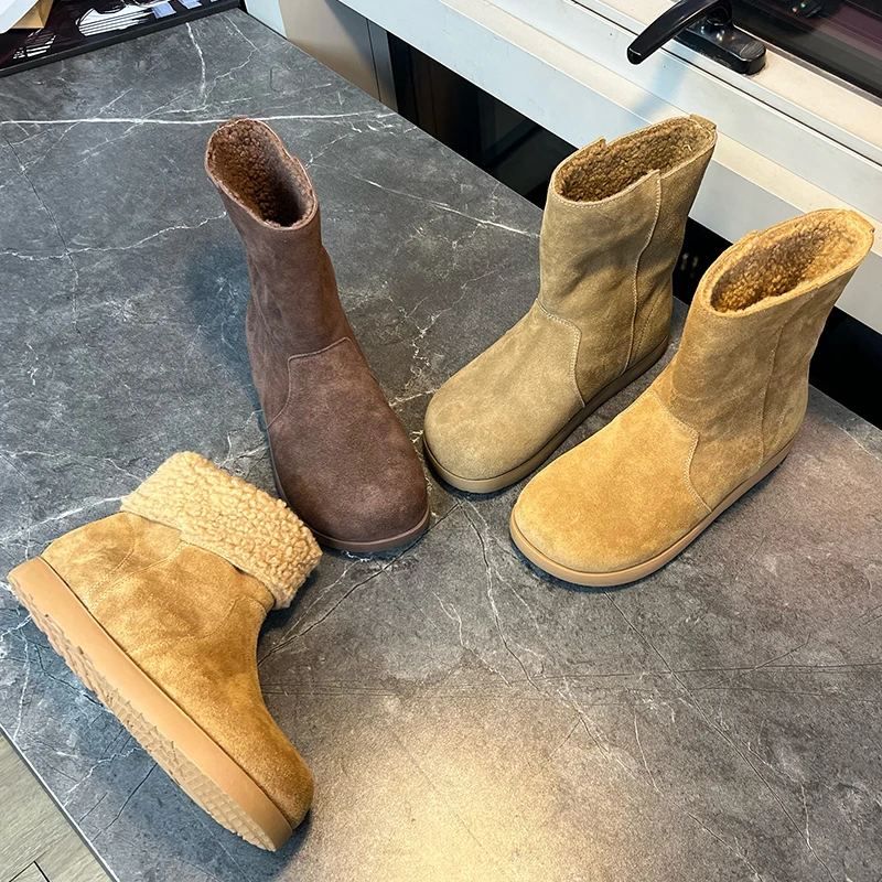 AIYUQI 2025 new winter flat bottom female boots genuine leather women's snow boots non-slip women's ankle boots
AIYUQI 2025 new winter flat bottom female boots genuine leather women's snow boots non-slip women's ankle boots