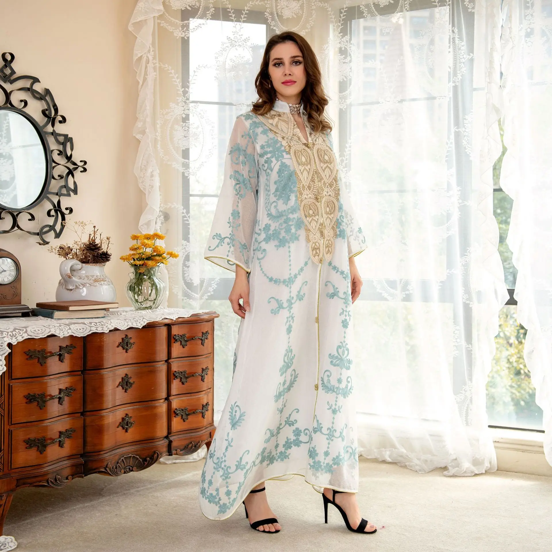Ab188 2026 New Women's Dress Evening Gown Fashionable Textured Long Dress Robe Abaya Ramadan Dubai Luxury Islam Elegant
Ab188 2026 New Women's Dress Evening Gown Fashionable Textured Long Dress Robe Abaya Ramadan Dubai Luxury Islam Elegant