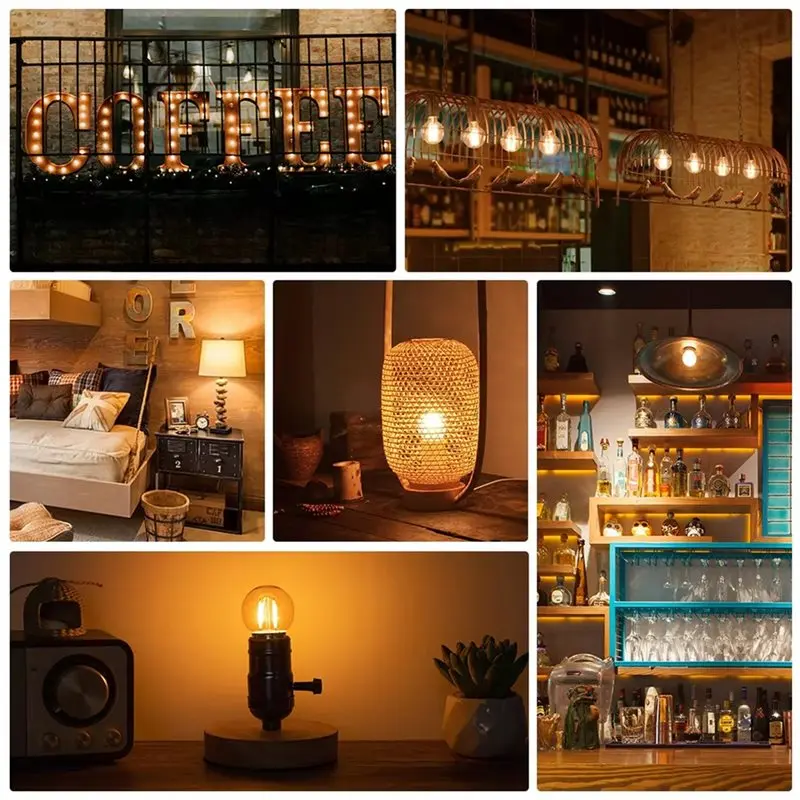 ABGH-LED Filament Bulbs 2000K Warm Yellow 15PCS Vintage G40 Light Bulbs 220V E27 Screws Base Sockets LED Globe Bulbs
ABGH-LED Filament Bulbs 2000K Warm Yellow 15PCS Vintage G40 Light Bulbs 220V E27 Screws Base Sockets LED Globe Bulbs