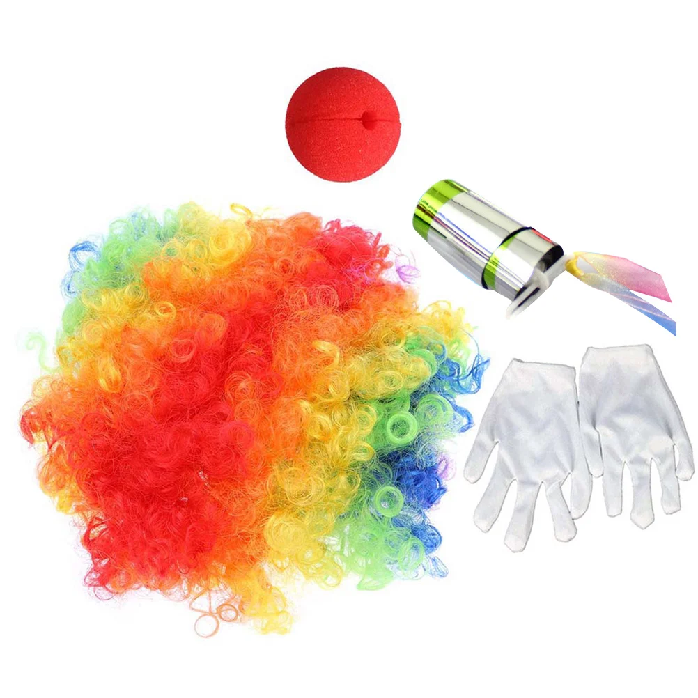 5 Pcs Clown Accessories Set Masquerade Party Supply Costume Cosplay Props Clothing Gloves Fabric
5 Pcs Clown Accessories Set Masquerade Party Supply Costume Cosplay Props Clothing Gloves Fabric