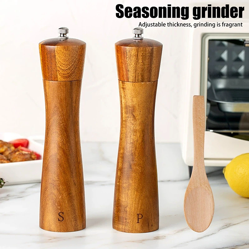 Wood Pepper Grinder Kitchen Manual Pepper Pepper Sea Salt Grinding Bottle Set, Seasoning Jar, Ceramic Core, Birthday Gift
Wood Pepper Grinder Kitchen Manual Pepper Pepper Sea Salt Grinding Bottle Set, Seasoning Jar, Ceramic Core, Birthday Gift