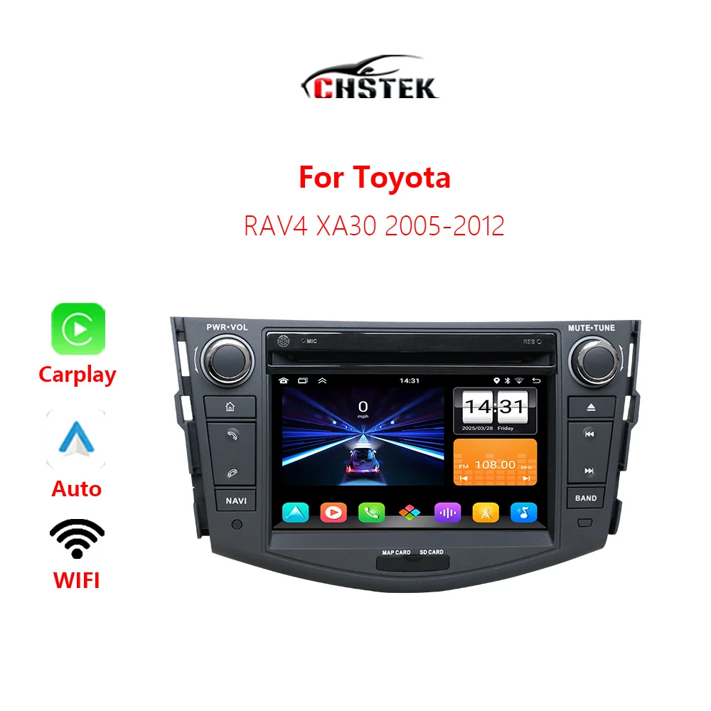 CHSTEK Car Radio Stereo CarPlay For Toyota Rav4 Xa30 2005 2006-2012 Android Auto Navigation Bluetooth WIFI GPS Multimedia Player
CHSTEK Car Radio Stereo CarPlay For Toyota Rav4 Xa30 2005 2006-2012 Android Auto Navigation Bluetooth WIFI GPS Multimedia Player