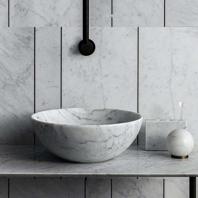 100% Natural Marble Italian Integrated Sink, Deep Splash-Proof Bathroom Basin for Designer Villas
100% Natural Marble Italian Integrated Sink, Deep Splash-Proof Bathroom Basin for Designer Villas