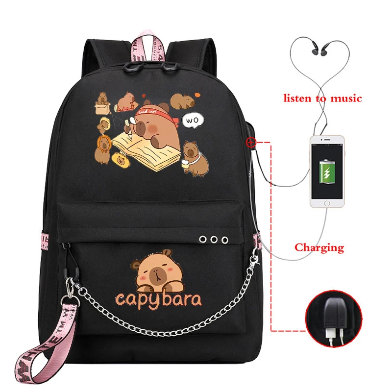 Women Schoolbag Waterproof Large Capacity School Backpack Zipper Teens Girl Casual Daypack Bag Capybara Anime Student Backpacks
Women Schoolbag Waterproof Large Capacity School Backpack Zipper Teens Girl Casual Daypack Bag Capybara Anime Student Backpacks