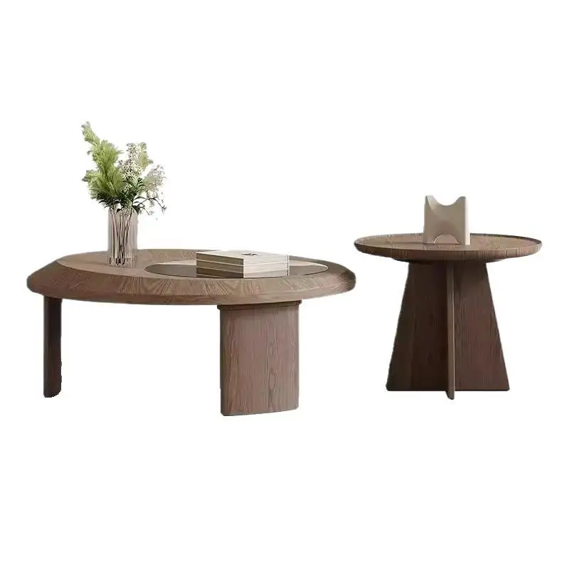 Medieval style coffee table combination living room household wabi-sabi wind round tea table
Medieval style coffee table combination living room household wabi-sabi wind round tea table
