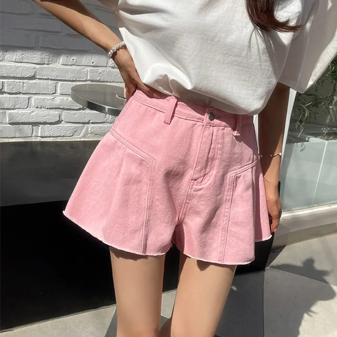 SML 2Colors Women's denim short high waist female Pink Casual A line summer ladies Vintage shorts jeans for womens(xh6355
SML 2Colors Women's denim short high waist female Pink Casual A line summer ladies Vintage shorts jeans for womens(xh6355
