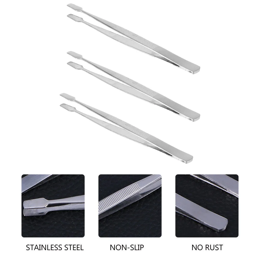 3Pcs Stainless Steel Stamp Tweezer for Stamp Collecting Craft Work Fine Tip Pick Up Beads False Eyelashes Wide Application Slip
3Pcs Stainless Steel Stamp Tweezer for Stamp Collecting Craft Work Fine Tip Pick Up Beads False Eyelashes Wide Application Slip