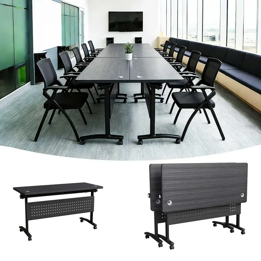Conference Table, Folding Conference Table with Wheels, Flip Top Mobile Meeting Table for 216 Person, Modular Seminar Training
Conference Table, Folding Conference Table with Wheels, Flip Top Mobile Meeting Table for 216 Person, Modular Seminar Training