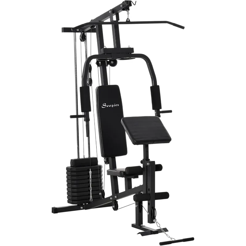 Soozier Multifunction Home Gym System, Workout Station with 99Lbs Weight Stack, for Full Body Exercise
Soozier Multifunction Home Gym System, Workout Station with 99Lbs Weight Stack, for Full Body Exercise