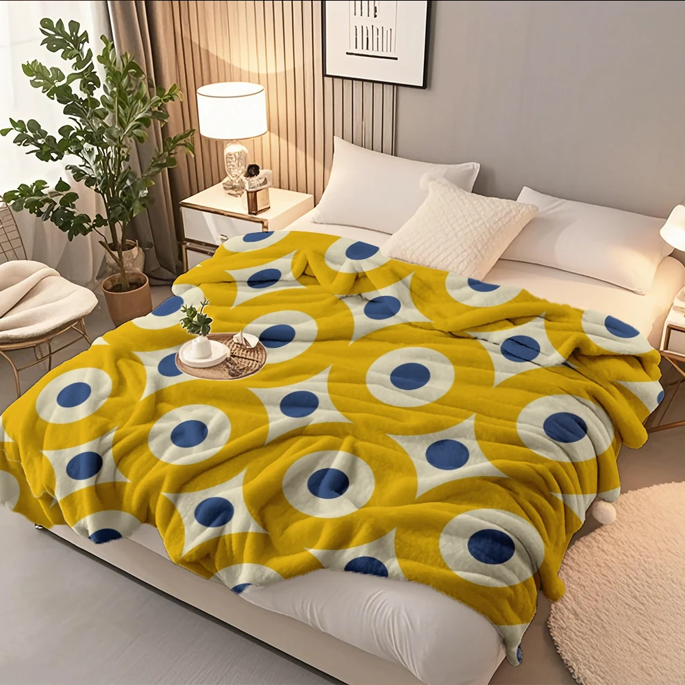 Lovely Gift Flannel Bed Blanket Retro Mod Rings Yellow Zen Bedsheet Thermal Blanket Machine-washable No-shedding Blankets
Lovely Gift Flannel Bed Blanket Retro Mod Rings Yellow Zen Bedsheet Thermal Blanket Machine-washable No-shedding Blankets