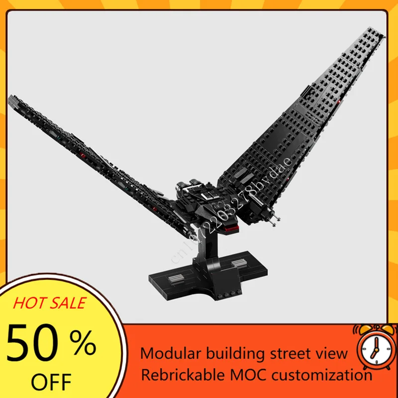 387PCS Kylo Ren's Command Shuttle Space War Weapon MOC SpaceShip Battle Model Building Block DIY Education Assembly Model Gift
387PCS Kylo Ren's Command Shuttle Space War Weapon MOC SpaceShip Battle Model Building Block DIY Education Assembly Model Gift